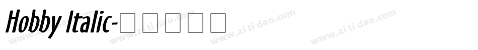 Hobby Italic字体转换